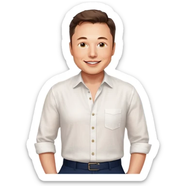 elon musk in lisbon portugal sticker