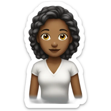 Girl artist  sticker