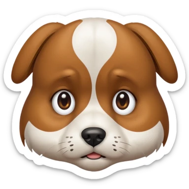 dog showing Sadness - feeling of sorrow or unhappiness sticker
