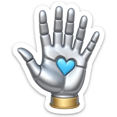 metal hand in I love you sticker