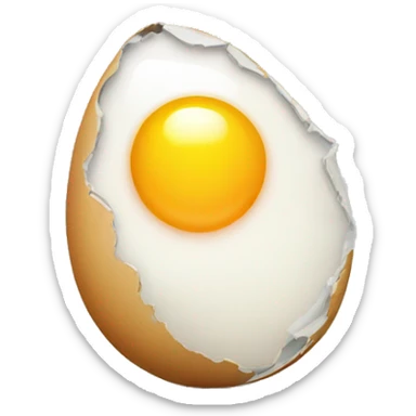 cracked egg  sticker