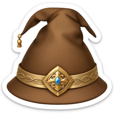 Medieval male felt hat with narrow turned rim sticker