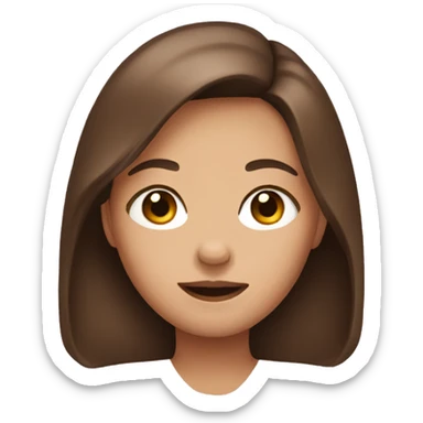 a girl with brown hair sticker