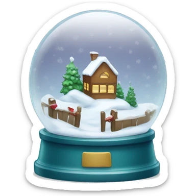 Christmas snow globe sticker