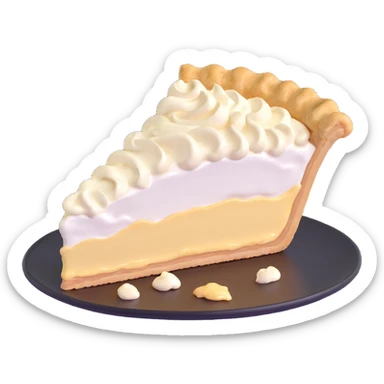 cream pie mostly splatted, cream and crust spreading wider, playful, no background, same angle sticker