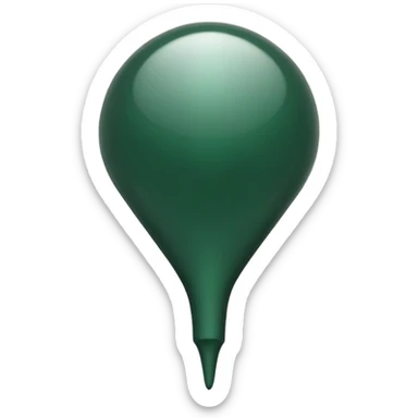 DARK GREEN pushpin sticker