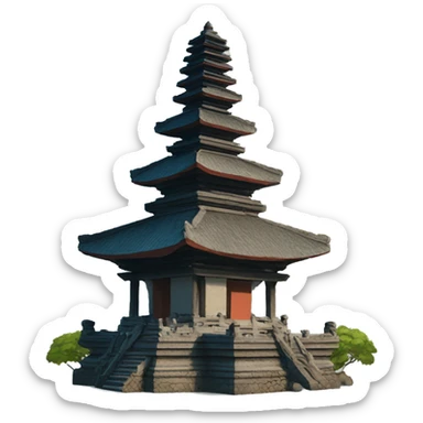 Bali temple tower sticker