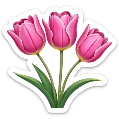 Tulipanes rosadas sticker