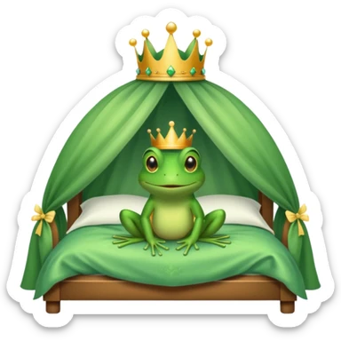Princesse frog in her bedroom sticker
