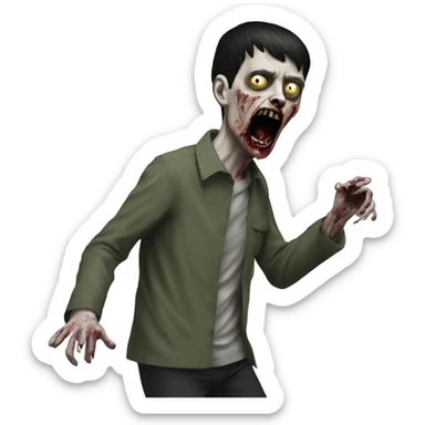 ian curtis zombie dancing sticker