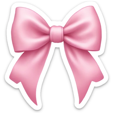 Baby pink bow sticker