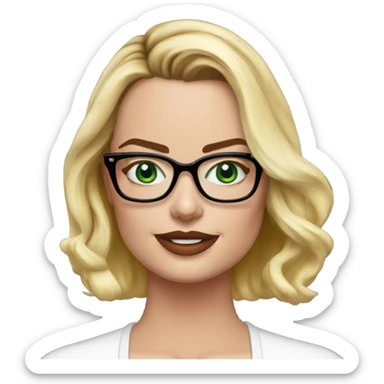 :Margot Robbie: glasses  sticker