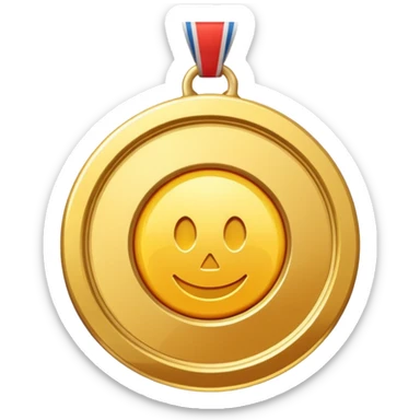 JUST THE CIRCLE  golden medal with a glossy finish, featuring a central CLEAN SPACE sticker