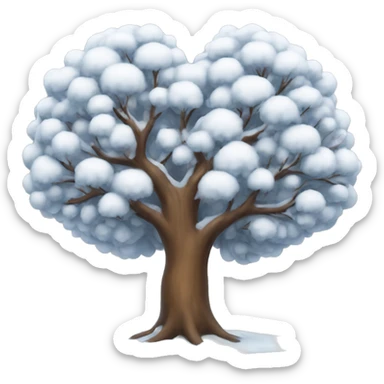 Heart shaped winter tree  sticker