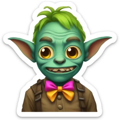 👹 emoji wearing a bow sticker