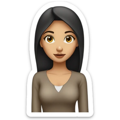 Emoji arab girl looks 17 big eyes big cheeks sticker