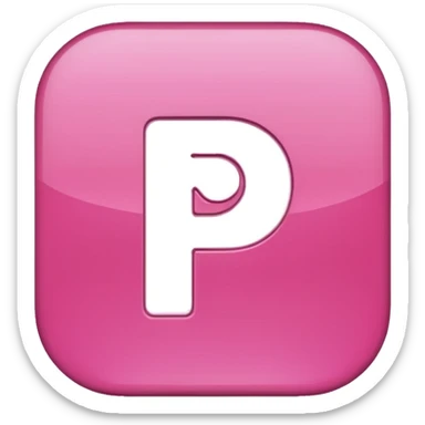 pink p logo sticker