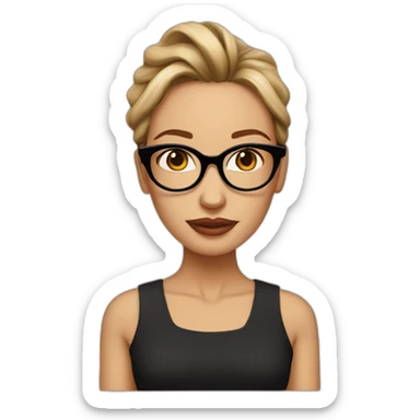 angelina golie avec les lunettes sticker