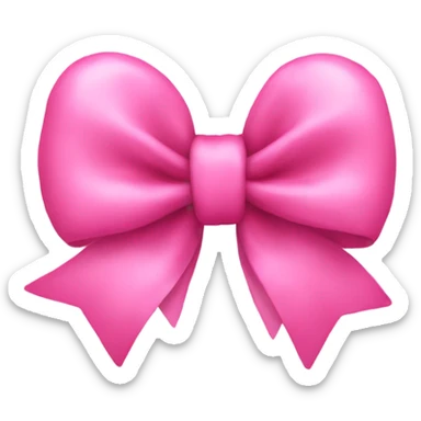 Pink heart bow sticker