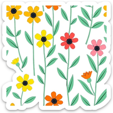 Spring flowers sticker