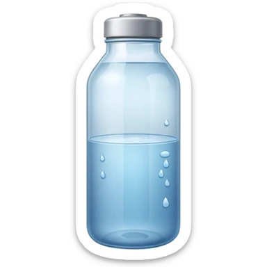 water bottle of glass sticker