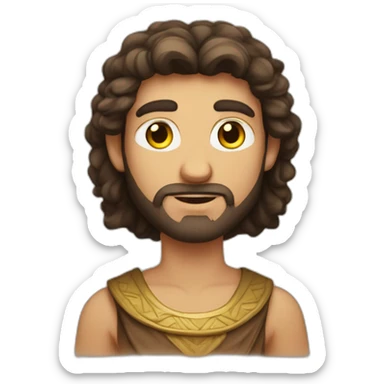 strong young caucasian ancient israelite man sticker