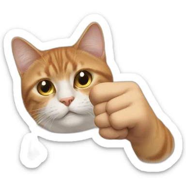 A thumbs down from a cat sticker
