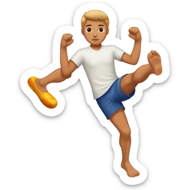 kicking feet  sticker