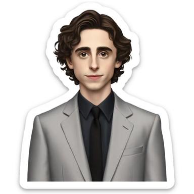 timothee chalamet in a suit sticker