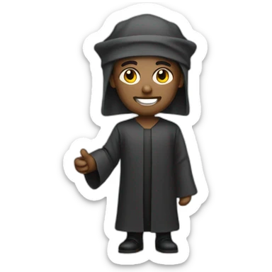 Entrepreneur with skullcap and robe sticker
