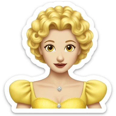 Yellow dress glinda sticker
