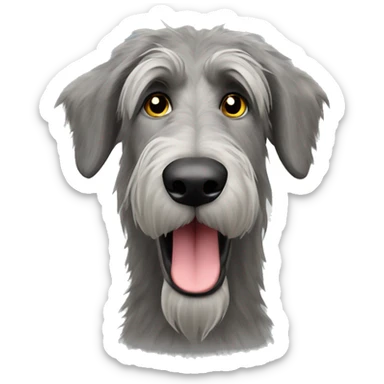 Grey irish wolfhound large sticker