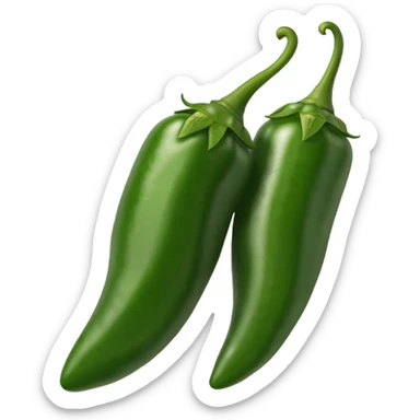 jalapeno pepper sliced in half sticker
