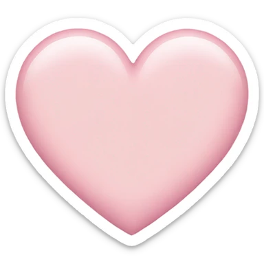 light pink heart sticker