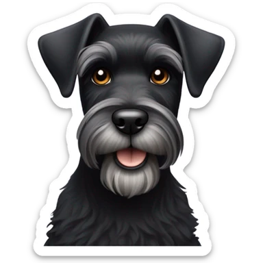 Black miniature schnauzer sticker