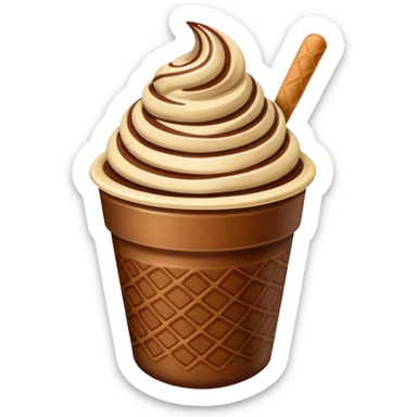  Mocha ice cream sticker