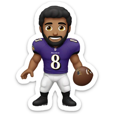 Middle eastern wearing a ravens jersey sticker