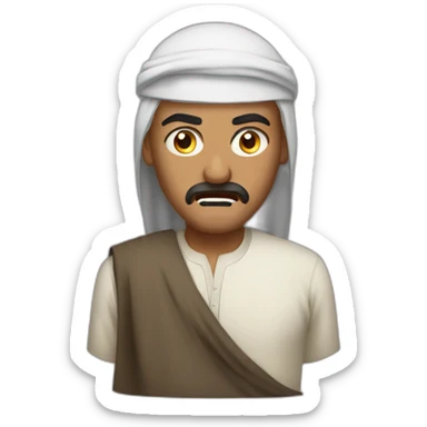 Arabian man angry sticker