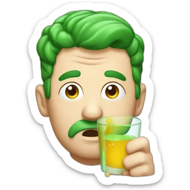 Irish man puking sticker