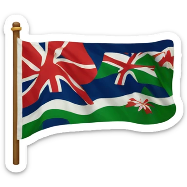 Hawaii flag sticker