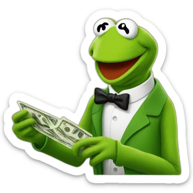 kermit gambling sticker