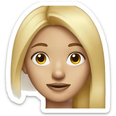 Blonde girl with freckles sticker