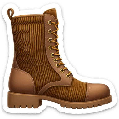 Patterned Corduroy texture ridges boots sticker
