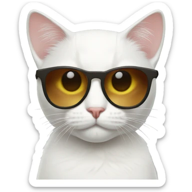 Cat with sunglasses sticker