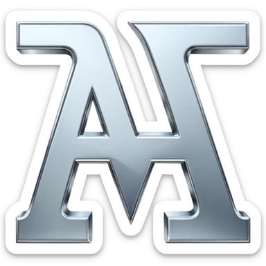 i want two letters AI sticker