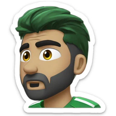 Babar azam crying sticker