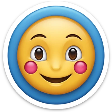 emoji de selo verificado do instagram, círculo azul, check branco no centro, estilo emoji oficial, fundo limpo, alta qualidade sticker