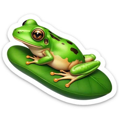 A coqui frog lounging  sticker