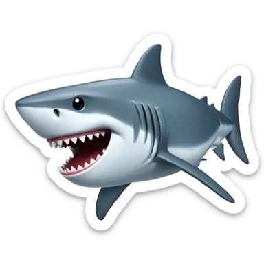 shark with tophat\ sticker