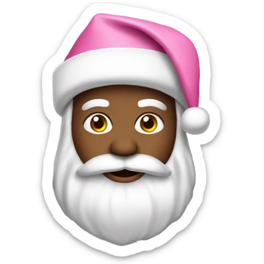 Pink Santa sticker